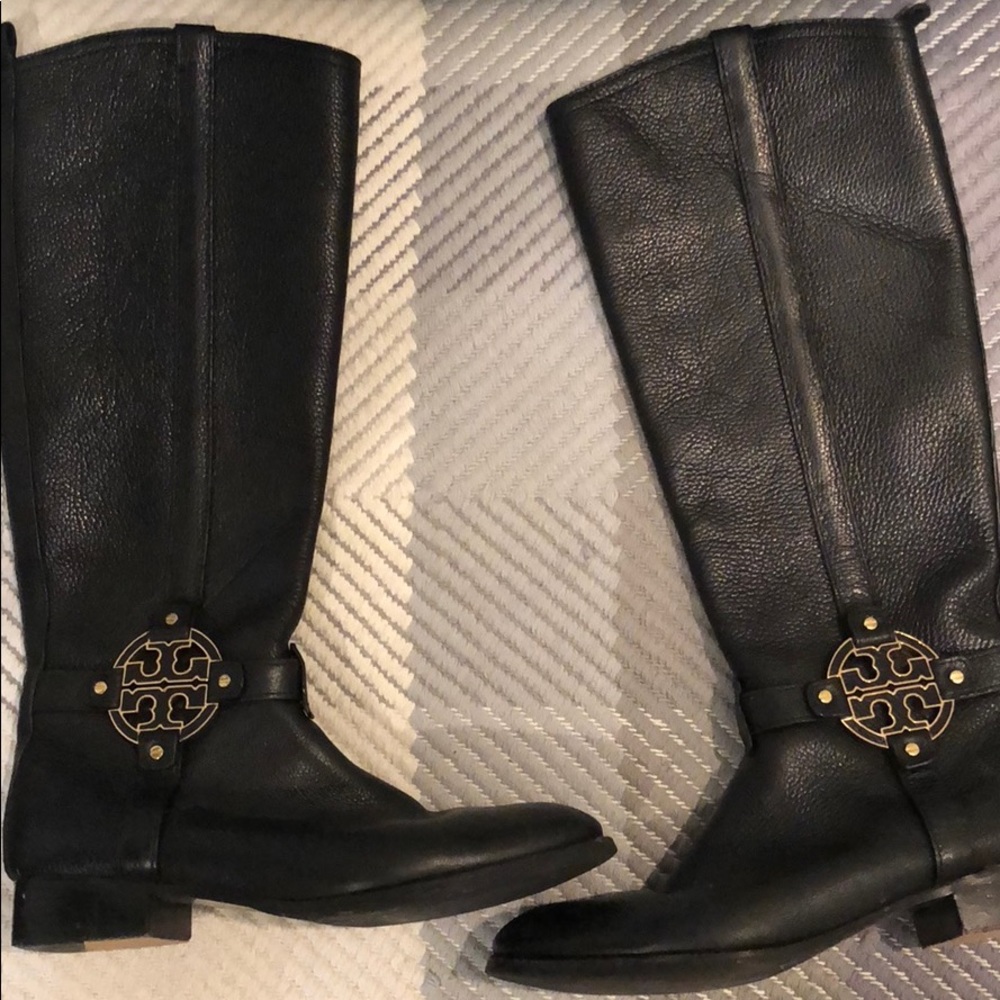 Tory Burch black leather boots